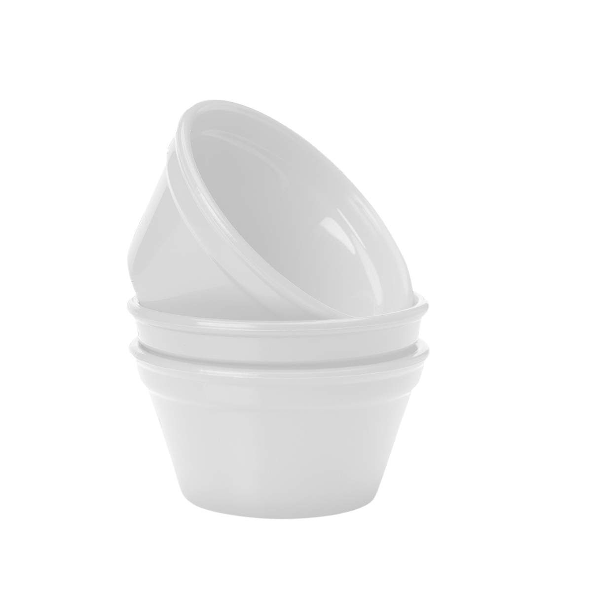 Conjunto 3 Ramequins Cheff 90ml Branco em Silicone - Linha Prepare VEM