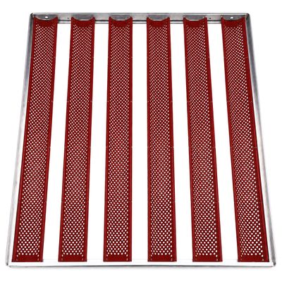 Assadeira Smart para Pão Francês 58x70cm Vermelha com 6 Tiras em Silicone - Linha Pró Chef Silpró