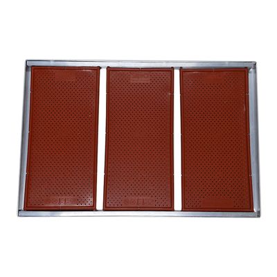 Assadeira para Pão de Semolina 40x60cm Vermelha com 3 Tiras em Silicone - Linha Pró Chef Silpró
