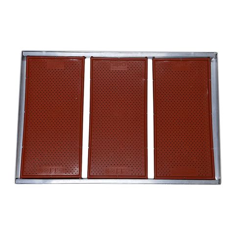 Assadeira para Pão de Semolina 40x60cm Vermelha com 3 Tiras em Silicone - Linha Pró Chef Silpró